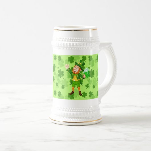 Saint Patricks Stein Bierglas (VorderseiteRechts)