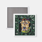 Saint Patty Airedale Magnet (Vorderseite/Rückseite)