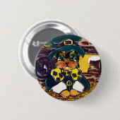 Saint Patty Yorkie Poo Button (Vorne & Hinten)