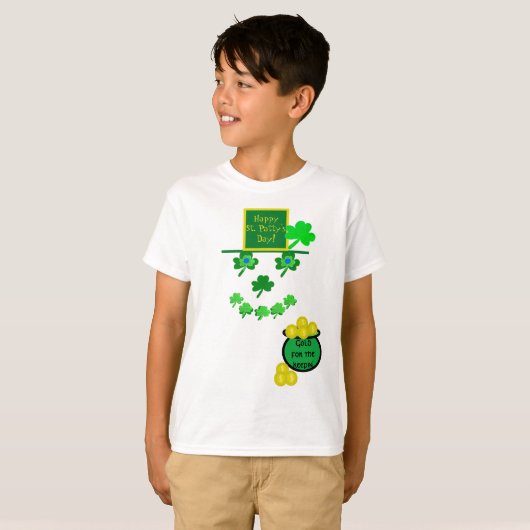 Saint Patty's Day Kleeblatts Spaß T - Shirt (Vorne ganz)
