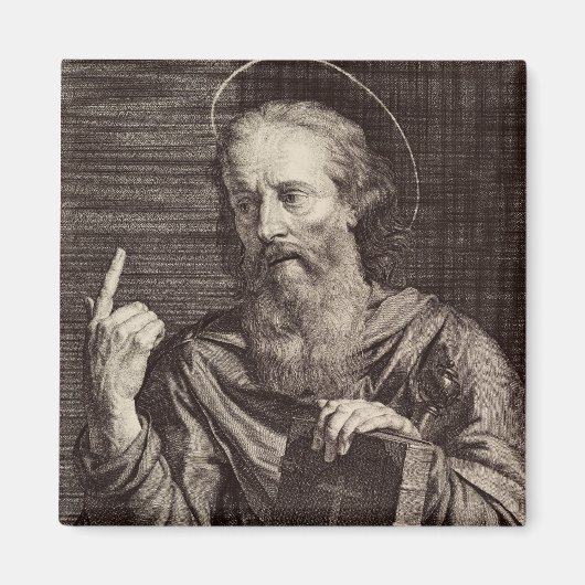 Saint Paul der Apostel von Philippe de Champaigne Magnet (Vorne)