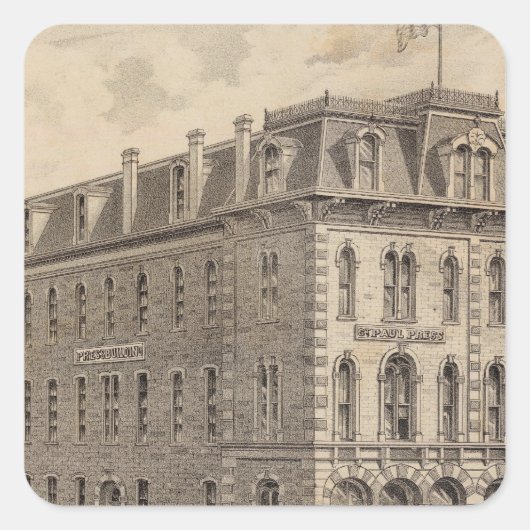 Saint Paul drängen Firma Quadratischer Aufkleber (Vorderseite)