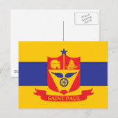 Saint Paul Flagge Postkarte (Vorne/Hinten)