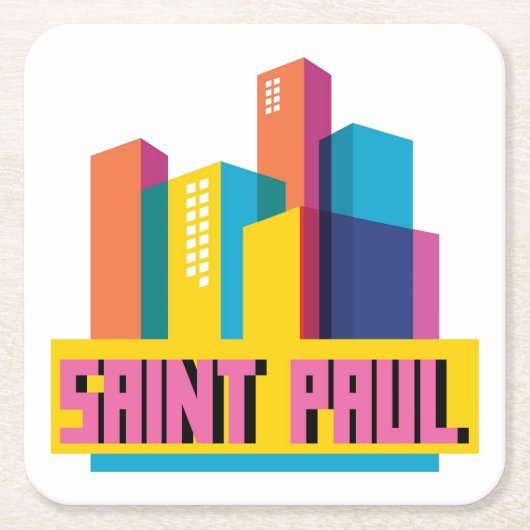 Saint Paul im Entwurf Rechteckiger Pappuntersetzer (Vorderseite)