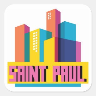 Saint Paul in Design Quadratischer Aufkleber