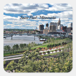 Saint Paul, Minnesota Landschaft Quadratischer Aufkleber