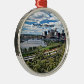 Saint Paul, Minnesota Landschaft Silbernes Ornament (Rechts)