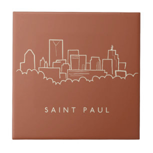 Saint Paul, Minnesota-Skyline Fliese