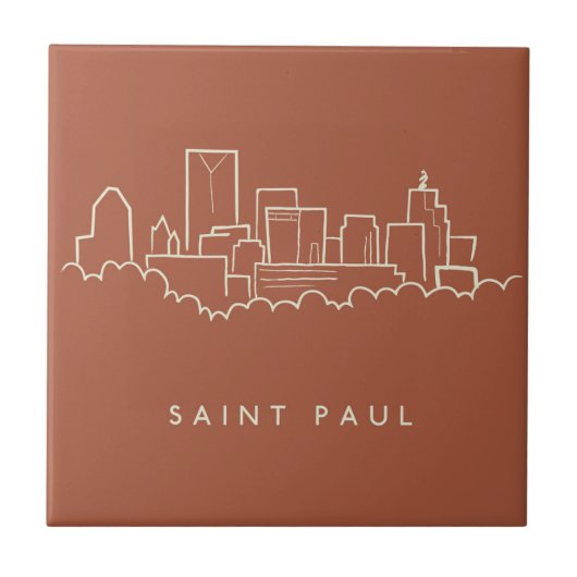 Saint Paul, Minnesota-Skyline Fliese (Vorderseite)