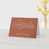 Saint Paul, Minnesota-Skyline Karte (Gelbe Blume)