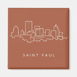 Saint Paul, Minnesota Skyline Magnet