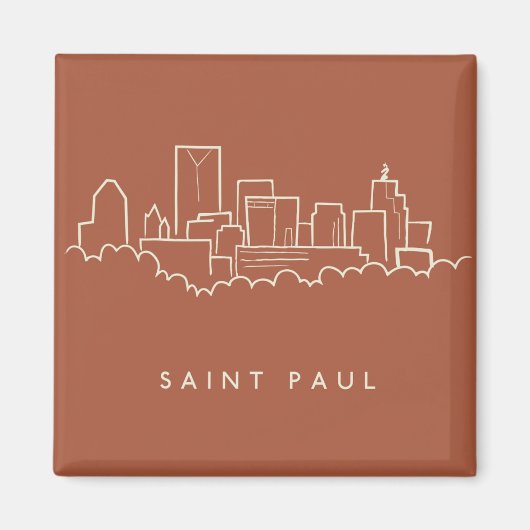 Saint Paul, Minnesota Skyline Magnet (Vorne)