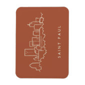 Saint Paul, Minnesota Skyline Magnet (Vertikal)