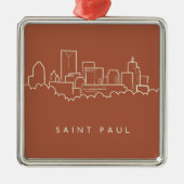 Saint Paul, Minnesota-Skyline Ornament Aus Metall (Vorne)