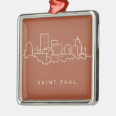 Saint Paul, Minnesota-Skyline Ornament Aus Metall (Links)