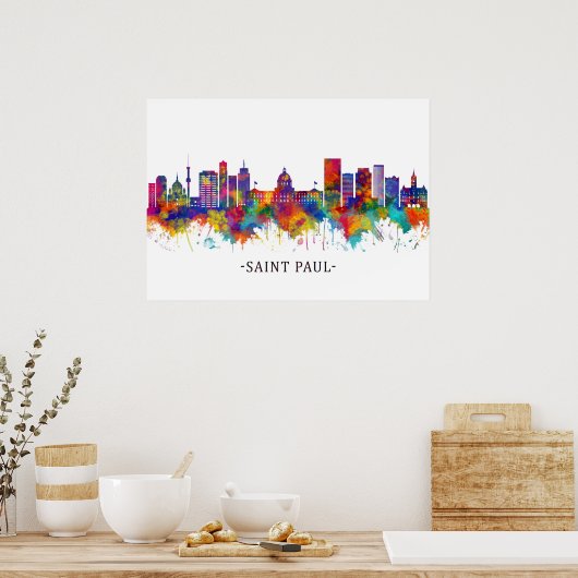 Saint Paul Minnesota Skyline Poster (Küche)