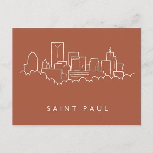 Saint Paul, Minnesota Skyline Postkarte (Vorderseite)
