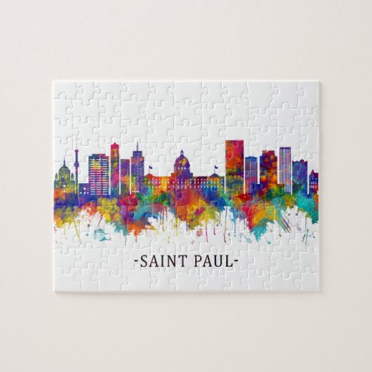 Saint Paul Minnesota Skyline Puzzle (Horizontal)
