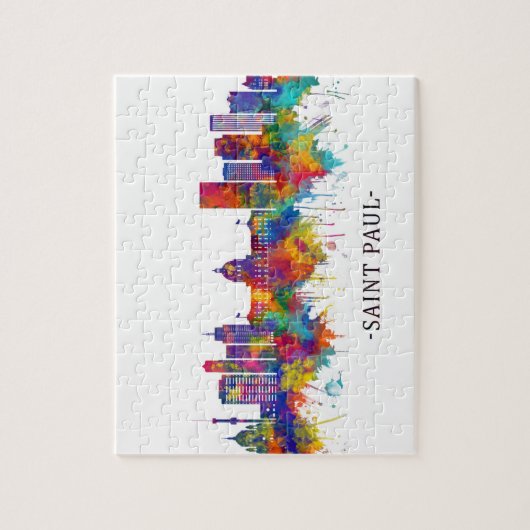 Saint Paul Minnesota Skyline Puzzle (Vertikal)