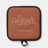 Saint Paul, Minnesota Skyline Topflappen (Vorderseite)