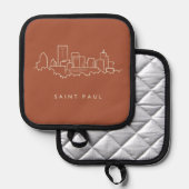 Saint Paul, Minnesota Skyline Topflappen (Vorderseite/Rückseite)