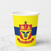 Saint Paul (Minnesota) Stadtflagge-Becher Pappbecher (Rückseite)
