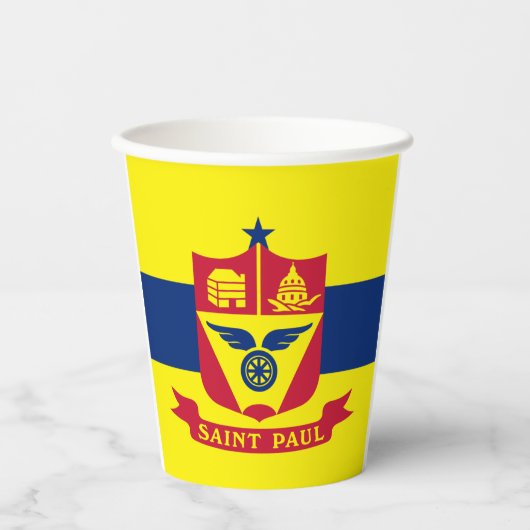 Saint Paul (Minnesota) Stadtflagge-Becher Pappbecher (Vorderseite)