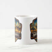 Saint Paul, Minnesota | VINTAG Kaffeetasse (Mittel)