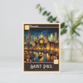 Saint Paul, Minnesota | VINTAG Postkarte (Stehend Vorderseite)
