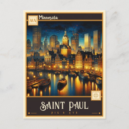 Saint Paul, Minnesota | VINTAG Postkarte (Vorderseite)
