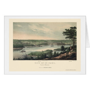 Saint Paul, panoramische Karte Mangans - 1853