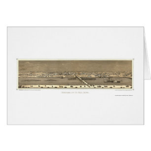 Saint Paul, panoramische Karte Mangans - 1873