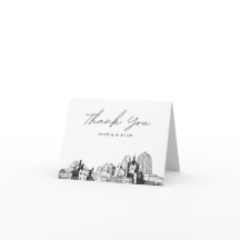 Saint Paul Skyline Sketch Blank Dankeschön Karte