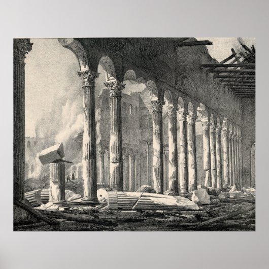 Saint Paul's Basilica Rom nach 1823 Feuer Poster (Vorne)