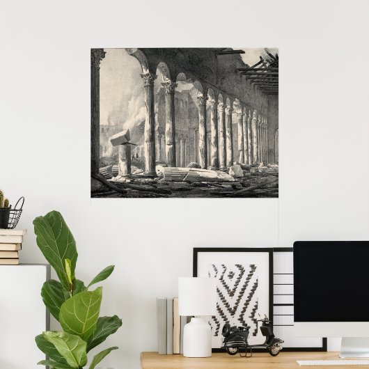 Saint Paul's Basilica Rom nach 1823 Feuer Poster (Heimbüro)