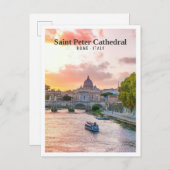 Saint Peter Kathedrale Rom Italien Postkarte (Vorne/Hinten)