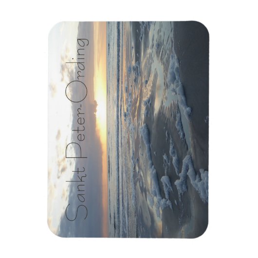 Saint Peter-Ording, Strand, Nordsee, Deutschland Magnet (Vertikal)
