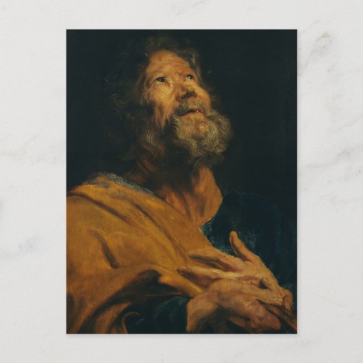 Saint Peter von Antoon van Dyck Postkarte (Vorderseite)
