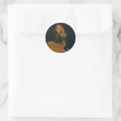 Saint Peter von Antoon van Dyck Runder Aufkleber (Tasche)