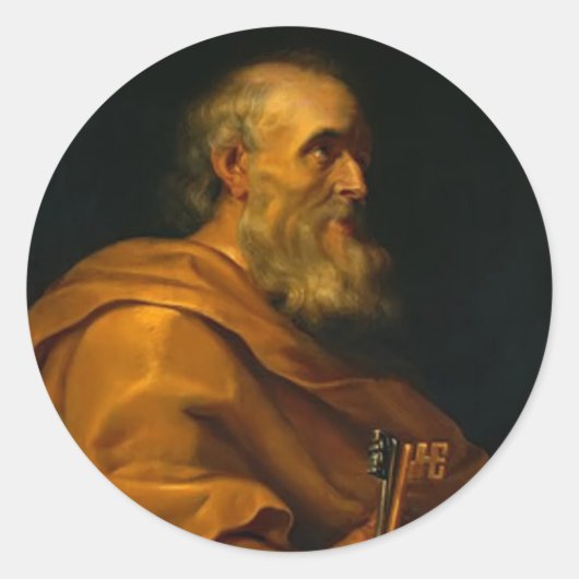 Saint Peter von Jusepe de Ribera Runder Aufkleber (Vorderseite)