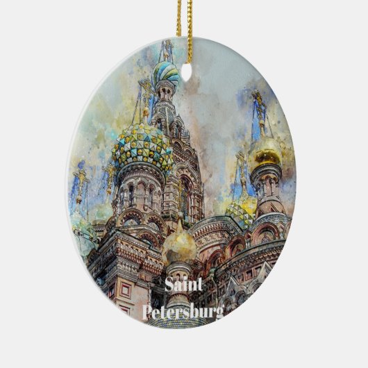 Saint Petersburg Russia Christmas Ornament (Rechts)