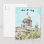 Saint-Petersburg, Russia Feiertagspostkarte (Vorne/Hinten)