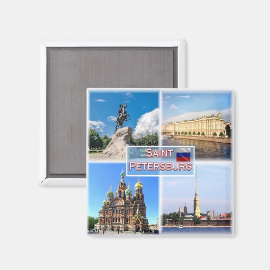 SAINT PETERSBURG, Russland, Europa, Kühlschrank Magnet (Vorderseite/Rückseite)