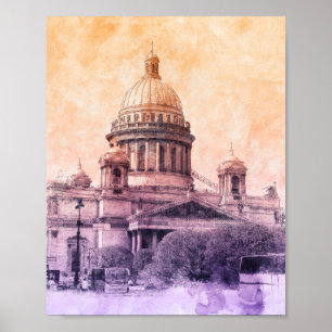 Saint Petersburg Russland Poster – St. Isaaks-