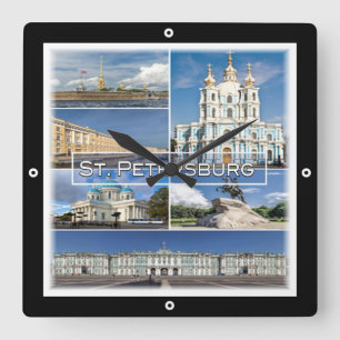 SAINT PETERSBURG, Russland, Quadratische Wanduhr