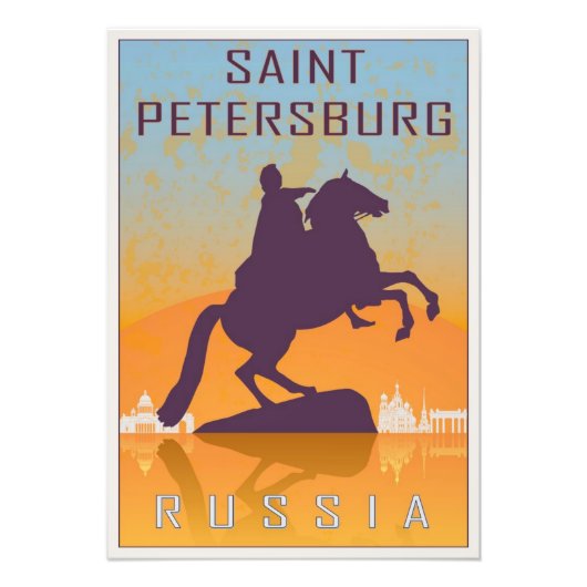 Saint Petersburg vintage Plakat Fotodruck (Vorne)