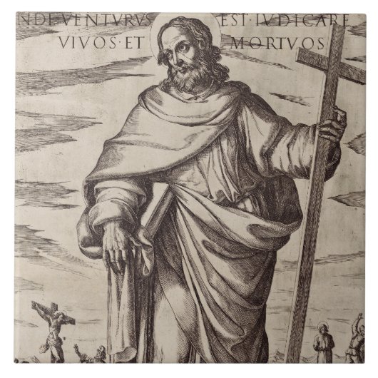 Saint Philip einer der zwölf Apostel Fliese (Vorderseite)
