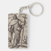 Saint Philip einer der zwölf Apostel Schlüsselanhänger (Rückseite)