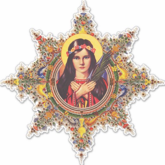 Saint Philomena Aufkleber (Vorderseite)