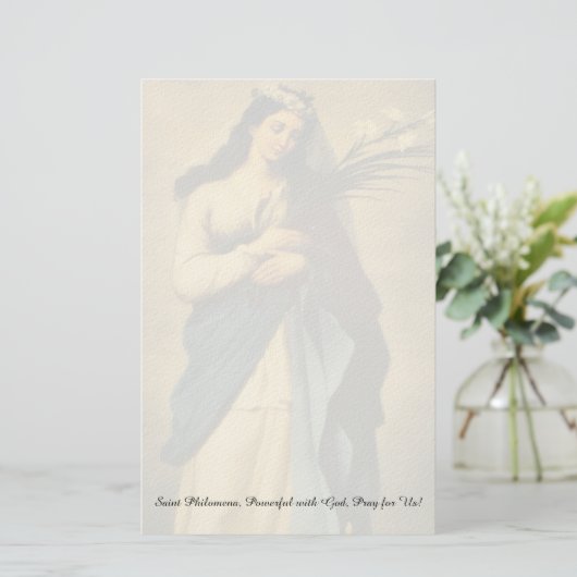 Saint Philomena Briefpapier (Stehend Vorderseite)
